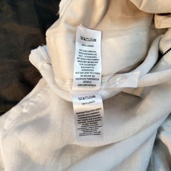 Rachel Zoe Womens Elegant White Color 100% Linen Pants Size 12 Wide Leg - Picture 9 of 9